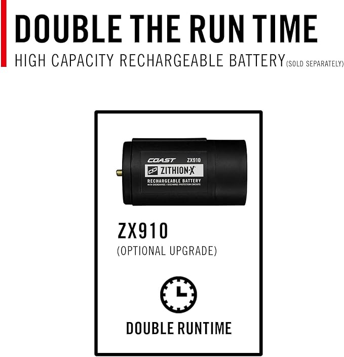 COAST EAL55R Dual Color LED Emergency Light, 3000 Lumen, 10+ Nights of Light, Variable Light Control, Durable for Outdoor & Survival, Black