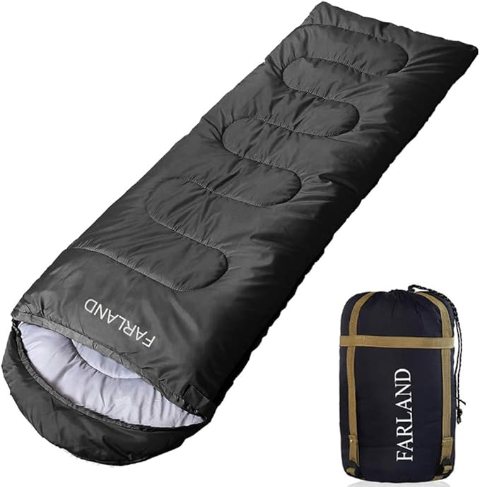 FARLAND Sleeping Bags 30℉ for Adults Teens Kids with Compression Sack Portable and Lightweight for 3-4 Season Camping, Hiking,Waterproof, Backpacking and Outdoors