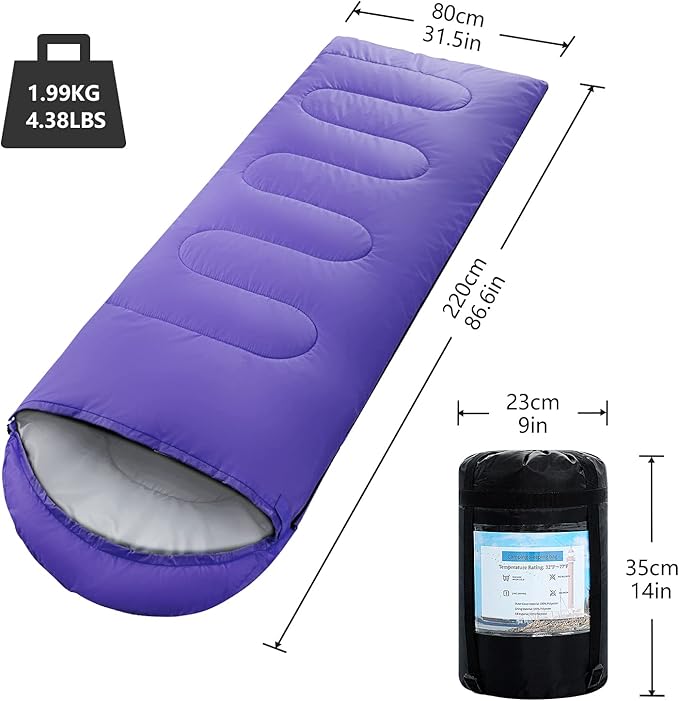 Sleeping Bags for Adults,Kids & Girls-Warm & Cold Weather Lightweight Waterproof Sleeping Bag Backpack with Compact Bag,Great for 3-4 Seasons Hiking,Camping and Outdoor Mountaineering