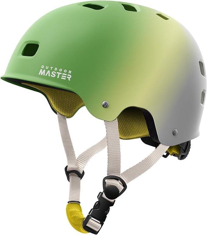OutdoorMaster Skateboard Cycling Helmet - Two Removable Liners Ventilation Multi-Sport Scooter Roller Skate Inline Skating Rollerblading for Kids, Youth & Adults