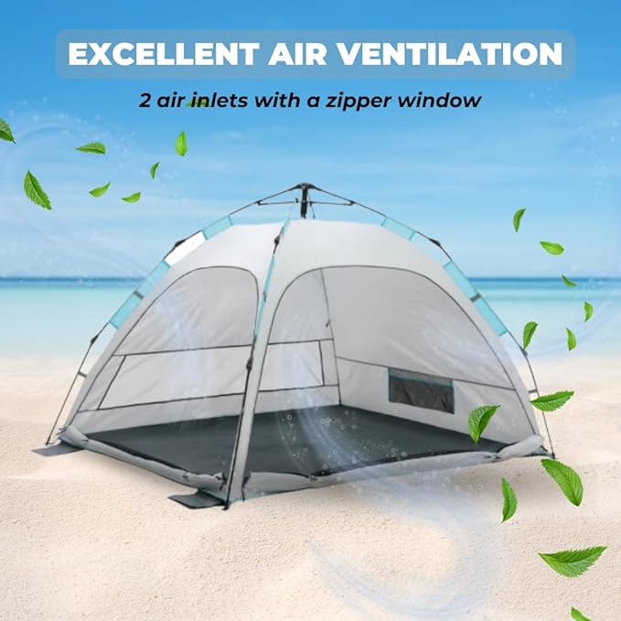 2-Person Pop-Up Camping Tent – Instant Setup, Water-Resistant, Lightweight Dome with Dual Mesh Doors & Extensible Porch – Ideal for Beach, Hiking & Backpacking