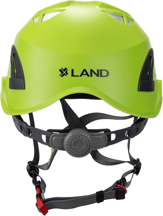 Land Helmets ClimbPro Helmet EN 12492 Vented for Rock Climbing – Durable, Lightweight Shell, Adjustable Chin Strap, Perfect for Outdoor Adventure with Universal Accessory Slots