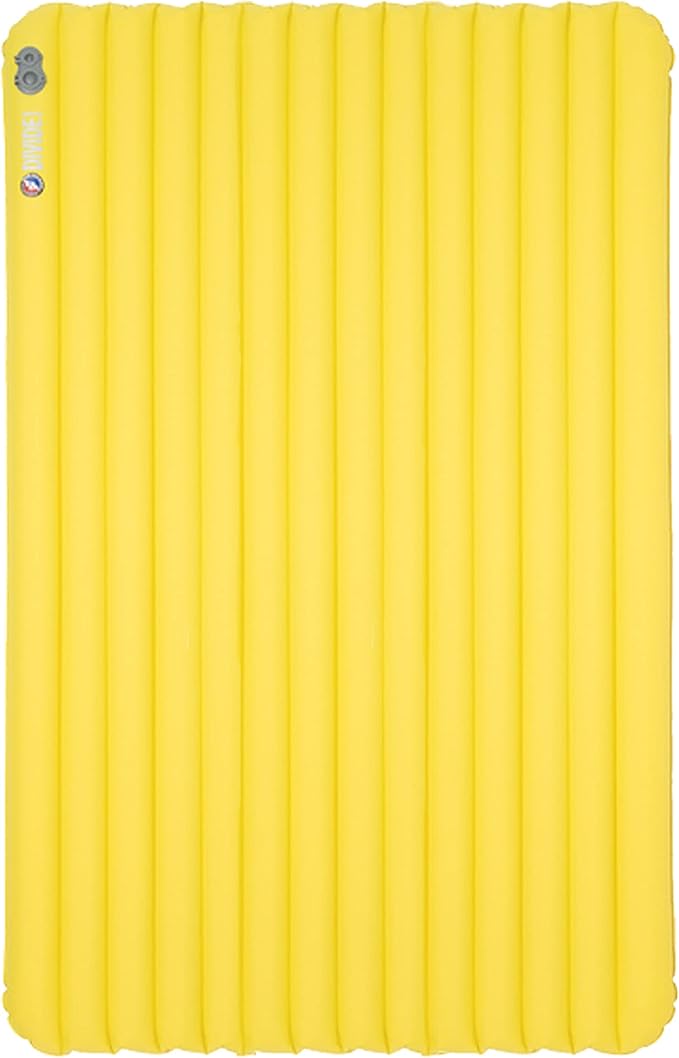 Big Agnes Divide Insulated | Lightweight, Compact, 3-Season Air Chamber Sleeping Pad, Double Wide, Warm Olive