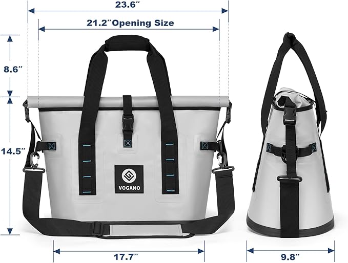 40 Can Soft Cooler Bag - Insulated Leak-Proof Large Cooler Bag with Roll-Top Waterproof Seal | Portable Ice Chest for Camping, Beach, Travel, Picnics | 24HR Cold Retention
