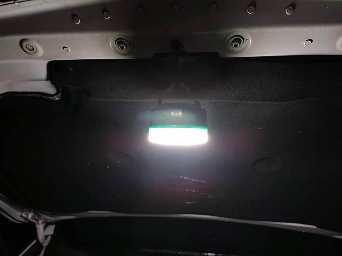 LIT-PaTH LED Camping Lantern, Rechargeable Light with Magnet Base, 4400 mAh, Survival Kit for Emergency, Hurricane, Outage, Large Green, 1 Pack