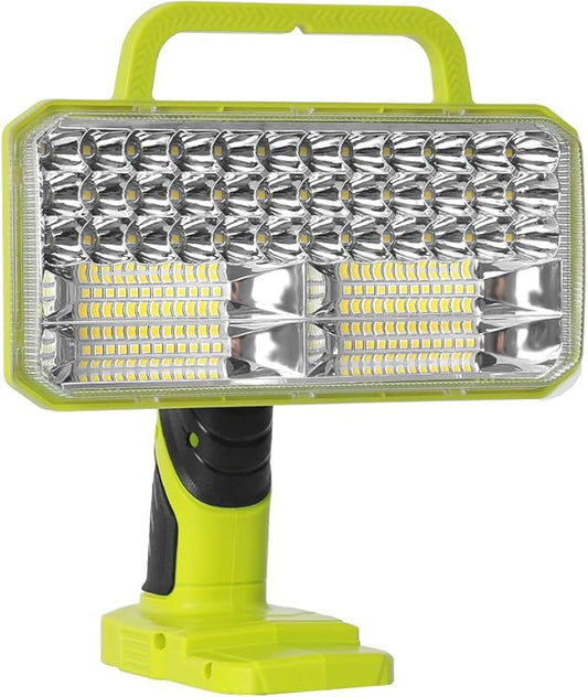 Work Light for RYOBI 18V Battery, 4200LM 40W Cordless LED Light Outdoor Jobsite Light Flashlight, 90 Degree Pivoting Head for Hiking Car Respir Camp Garage Emergrncy Lighting (Batteries Not Included)