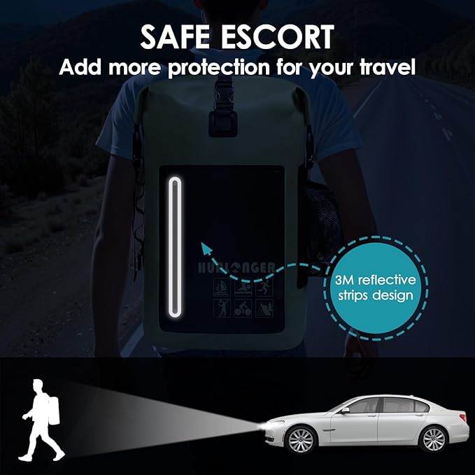 Waterproof Backpack 20L/30L/40L- Roll Top Closure Bag - Hiking Backpack - Lightweight Durable Floating Dry Bag with IPX8 Waterproof Phone Case