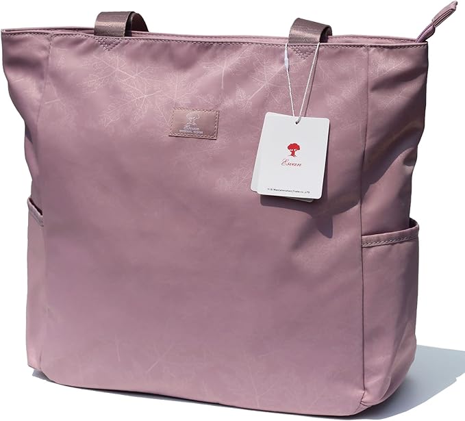 ESVAN Original Floral Water Resistant Large Tote Bag Shoulder Bag for Gym Beach Travel Daily Bags Upgraded