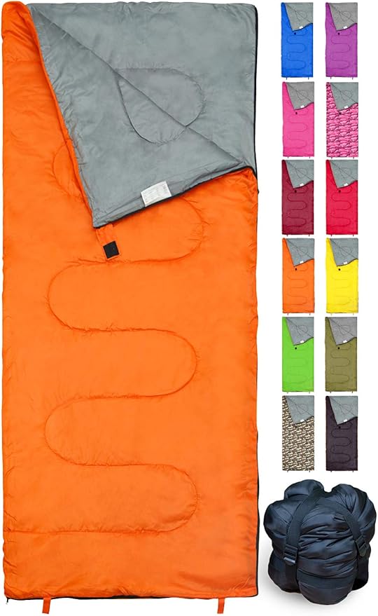 Sleeping Bag Indoor & Outdoor Use. Great for Kids, Boys, Girls, Teens & Adults. Ultralight and Compact Bags are Perfect for Hiking, Backpacking & Camping