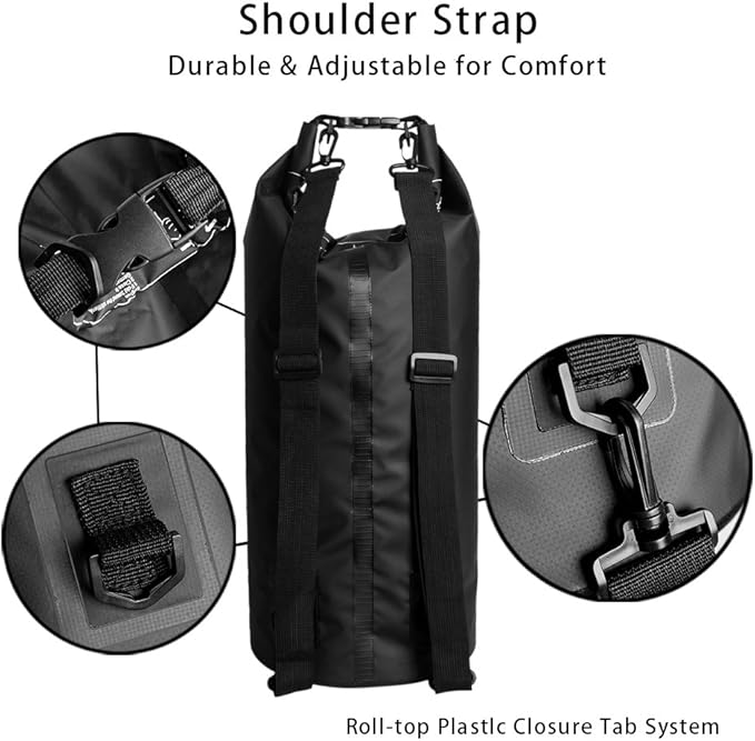 Dry Sack/Floating Waterproof Bag 2L/5L/10L/20L/30L for Boating, Kayaking, Hiking, Snowboarding, Camping, Rafting, Fishing and Backpacking