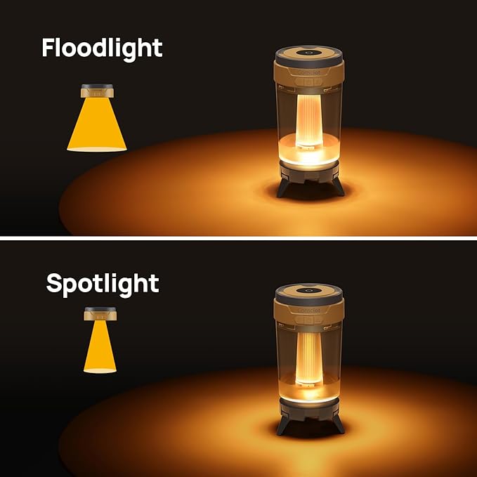 Consciot LED Camping Lantern, USB-C Rechargeable, 5 Light Modes 3 Color Temperatures 4400mAh Battery | Disassembly Free Design & Magnetic | Dimmable Flash Light & Night Light for Indoor and Outdoor