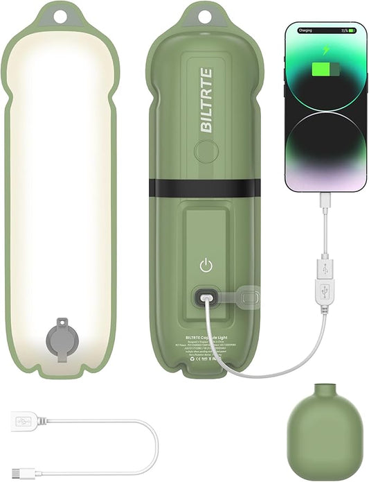 Camping Lights Rechargeable, 4 Lighting Modes, IP66 Waterproof Inflatable Lamp for Hiking, Backpacking, Survival Kit, Collapsible Tent Lights for Camping, Portable Lanterns for Power Outage