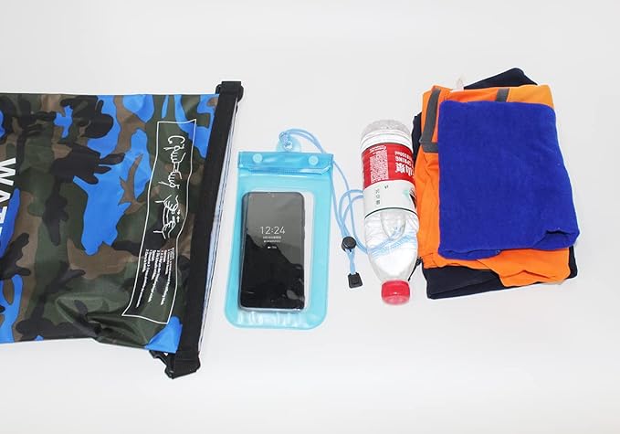 YDYJKI Waterproof Dry Bag Backpack 2L/5L/10L/20L/30L Floating Roll Top Dry Compression Sack Keeps Gear Dry for Kayaking Beach Rafting Boating Hiking Camping and Fishing with Waterproof Phone Case