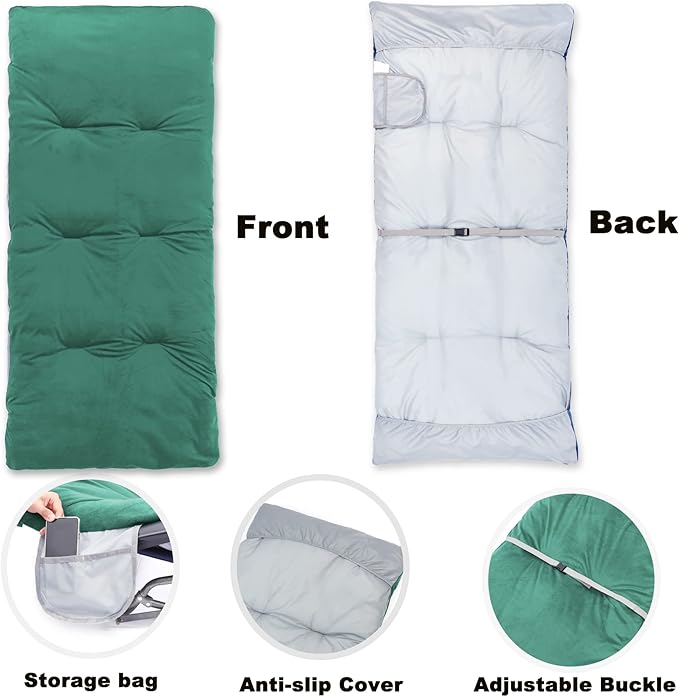 Gehannah Thick Camping Sleeping Pad, Soft Comfortable Microfiber Camping Cot Pads for Adults, Lightweight Foldable Sleeping mats for Traveling Hiking Backpacking Traveling