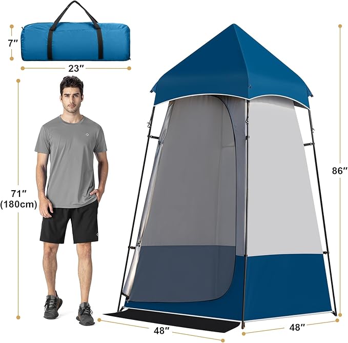 Leader Accessories 6.9 FT Portable Camping Shower Tent Outdoor Changing Room Privacy Tent for Camping, Toilet, Shower