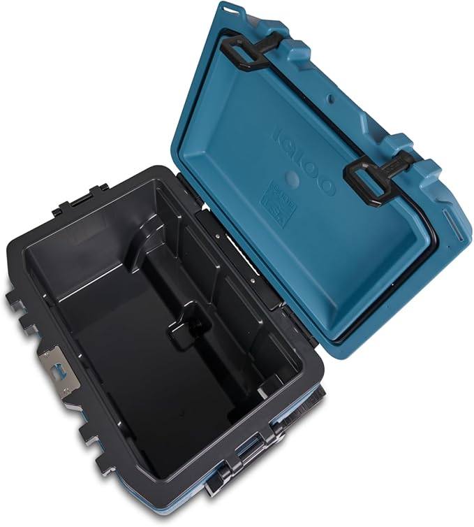 Igloo Trailmate 52Qt Wheeled Cooler, Insulated Hard Shell Ice Chest, Modern Blue