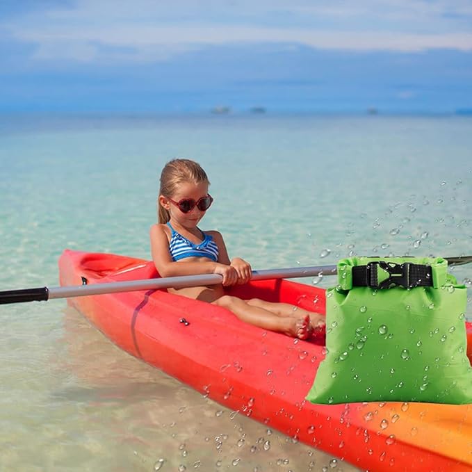 Pimoys 5 Pack Waterproof Dry Sacks, Lightweight Outdoor Dry Bags Ultimate Dry Bags for Kayaking Rafting Boating Camping (1.5L, 2.5L, 3.5L, 4.5L, 6L)