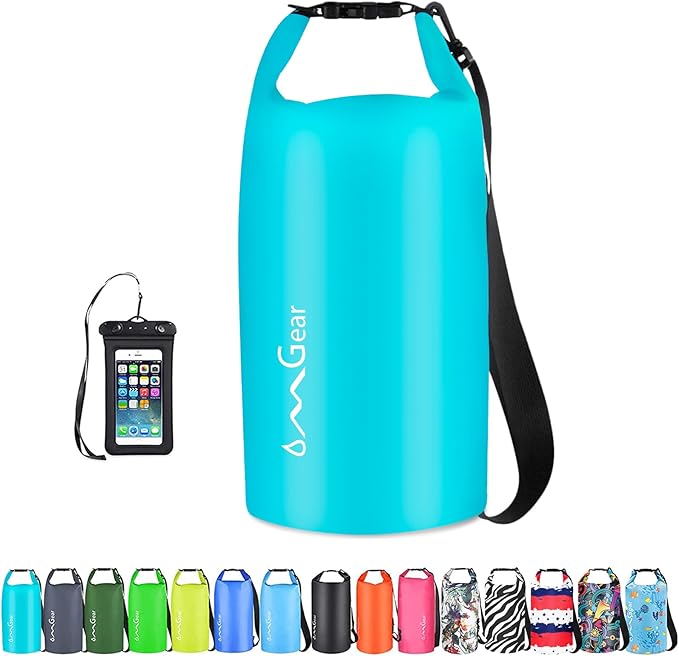 OMGear Waterproof Dry Bag Backpack Phone Pouch 40L/30L/20L/10L/5L Floating Dry Sack for Kayaking Boating Outdoors Activities