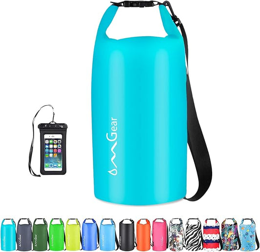 OMGear Waterproof Dry Bag Backpack Phone Pouch 40L/30L/20L/10L/5L Floating Dry Sack for Kayaking Boating Outdoors Activities