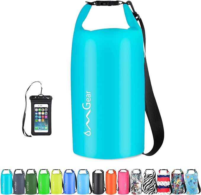 OMGear Waterproof Dry Bag Backpack Phone Pouch 40L/30L/20L/10L/5L Floating Dry Sack for Kayaking Boating Outdoors Activities