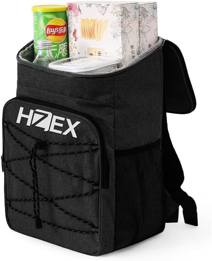 Travel Cooler Lunch Backpack, 25L or 25 Can Hiking Back Pack, Insulated Lunch Box Bag, Water Resistant Can Beach Cooler, Leakproof and Lightweight for Traveling, Fishing, Camping
