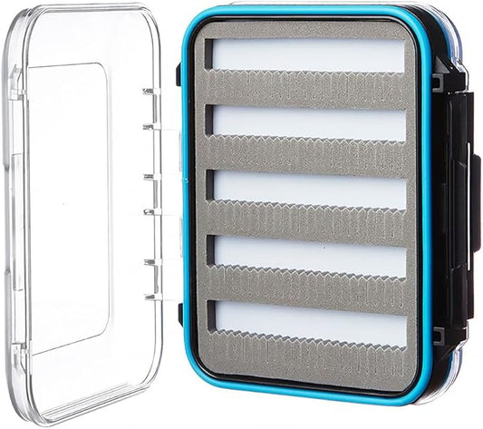 Fly Box for Fly Fishing Waterproof Double Clear Fly Fishing Tackle Box Jig Lure Storage Box