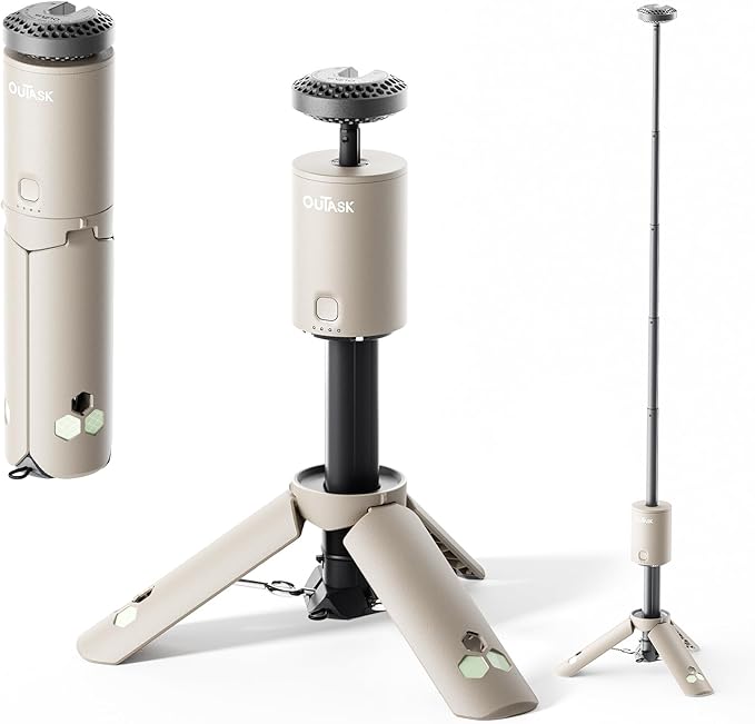 Camping Light Telescopic, Collapsible Magnetic Camping Lantern with 12000mAh Battery, Telescoping IPX6/IPX7 Waterproof Flashlights, Camping Lamp for Emergency, Camping, Hiking (Desert Yellow)