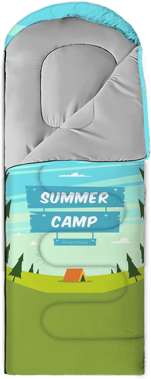 oaskys Camping Sleeping Bag - 3 Season Warm & Cool Weather - Summer Spring Fall Lightweight Waterproof for Adults Kids - Camping Gear Equipment, Traveling, and Outdoors