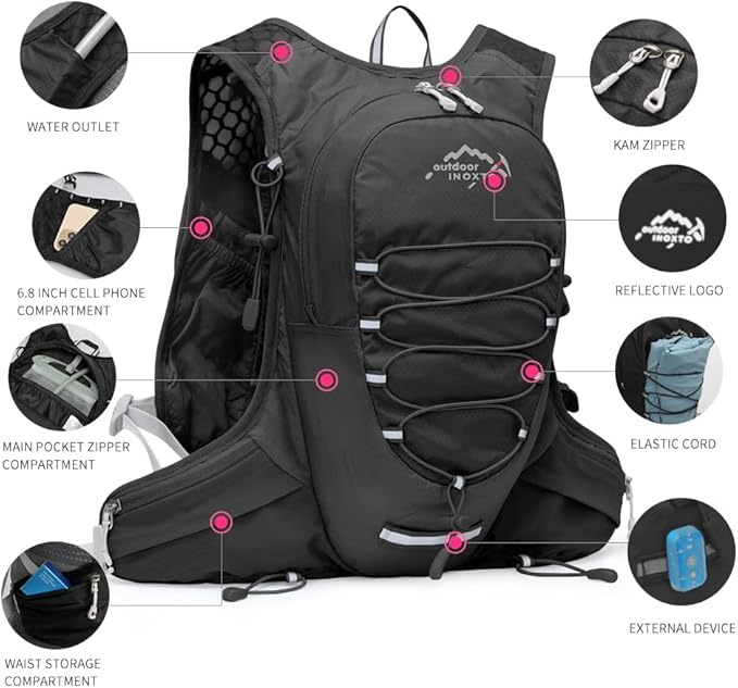 Running Hydration Vest for Men Women Water Backpack for Running 3L Running Hydration Pack for Trail Running Marathon Race Hiking