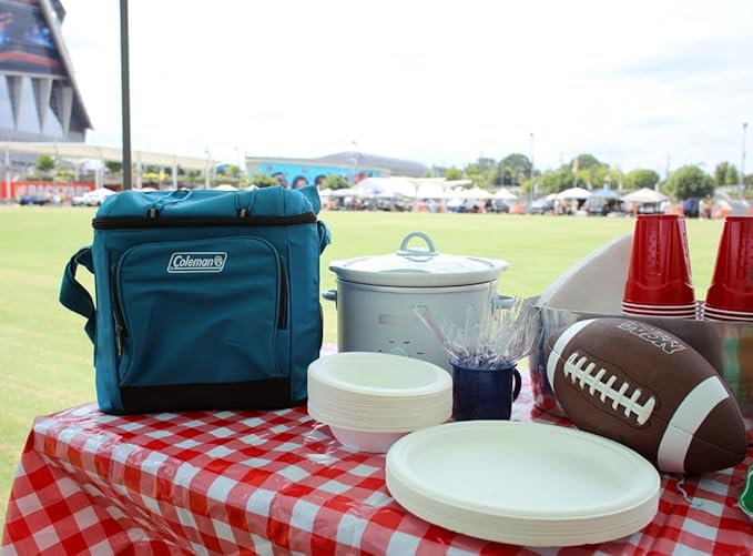Coleman Chiller Insulated Soft Cooler, Leakproof 9/16/30 Can Cooler with 12+ Hour Ice Retention, Made with Recycled Materials, Great for Lunch, Camping, Beach, Pool, Sports, & More