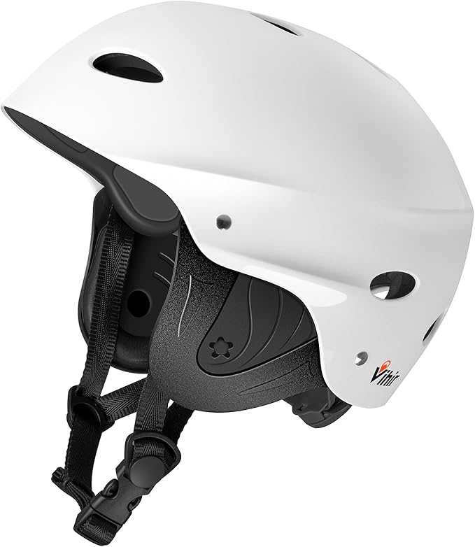 Vihir Adult Water Sports Helmet with Ears - Adjustable Helmet,Perfect for Kayaking, Boating,Surfing