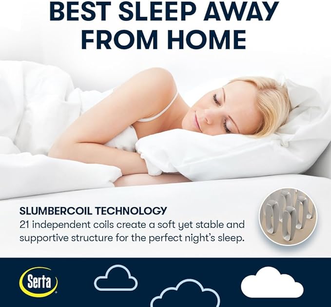 Serta Raised Air Mattress with Never Flat Pump | Luxury Inflatable Mattress with Built in Air Pump to Ensure a Good Night’s Rest | Heavy Duty Blow Up Mattress with Self Inflating Pump