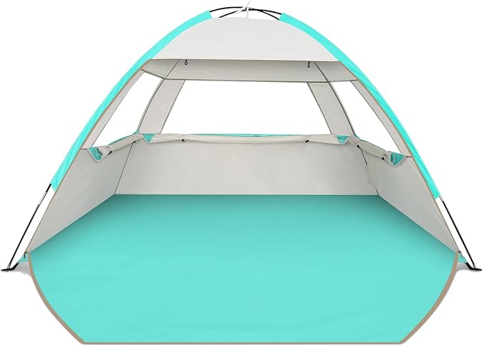 Venustas Beach Tent Sun Shelter for 3-10 Person, UPF 50+ UV Protection Canopy, Lightweight and Easy Setup Cabana, Portable Beach Shade