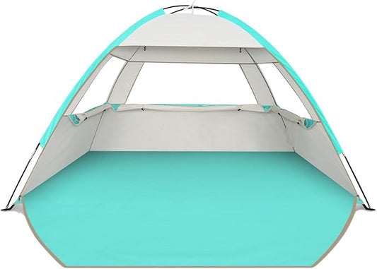 Venustas Beach Tent Sun Shelter for 3-10 Person, UPF 50+ UV Protection Canopy, Lightweight and Easy Setup Cabana, Portable Beach Shade