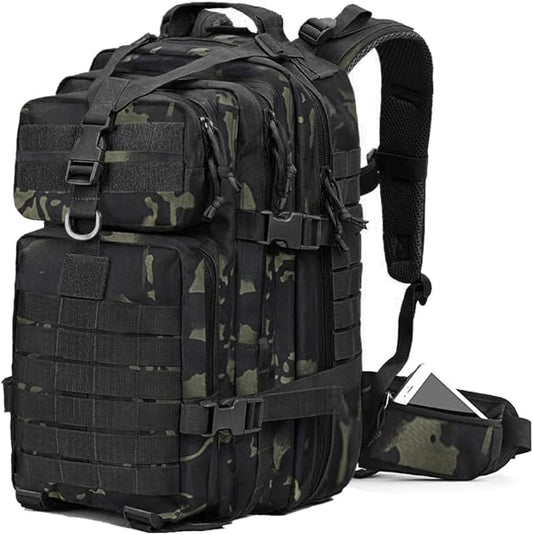 EMDMAK Military Tactical Backpack, 42L Large Military Pack Army 3 Day Assault Pack Molle Bag Rucksack