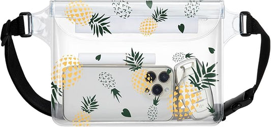 F-color Waterproof Fanny Pack - Waterproof Phone Pouch with Waist Strap - Cruise Essentials 2025 Must Haves Waterproof Pouch Dry Bag Keep Phone Valuables Safe for Beach Kayaking Boating Fishing