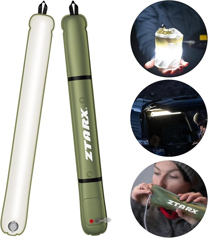 USB Rechargeable Camping Lantern,Inflatable Camping Light for Tent,4 Lighting Modes,IP66 Waterproof,Portable and Lightweight