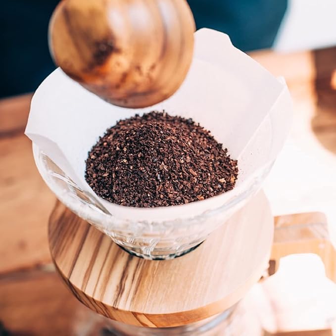 Hario VDGR-02-OV V60 Heat Resistant Glass, Permeable, Coffee Dripper, Olive Wood, 02, Coffee Drip, For 1 to 4 Cups