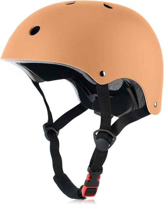Skateboard Bike Helmet, Lightweight Adjustable, Multi-Sport for Bicycle Skate Scooter, 3 Sizes for Adult Youth & Kids