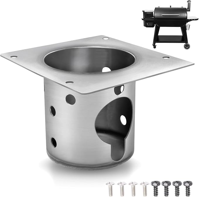 QuliMetal Fire Burn Pot Replacement Parts for Pit Boss Pro 1150/1600 Pellet Grills, Pit Boss PB1150PS2, PB1150PS3, PB1600PS1 Grills, Upgraded FirePot Accessories with Screws