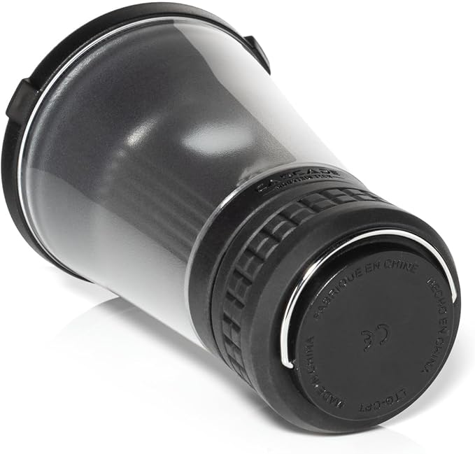 Cascade Mountain Tech Collapsible IPX4 Water-Resistant LED Lantern with 4 Light Modes - 3 Pack,Black/Silver