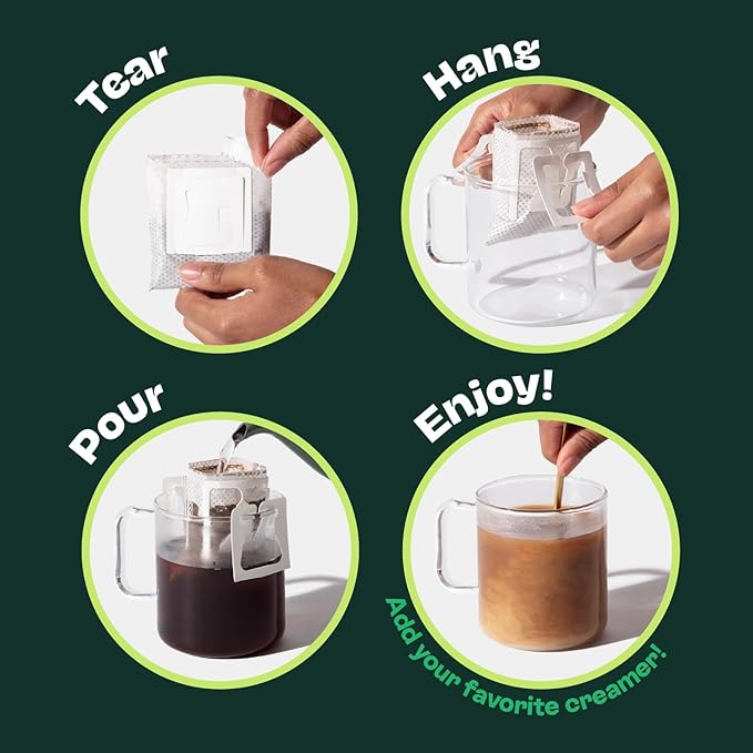 Copper Cow Premium Pour Over Single-Serve Vietnamese Coffee | Classic Black, Churro | Dark Roast | Includes 16 Coffees