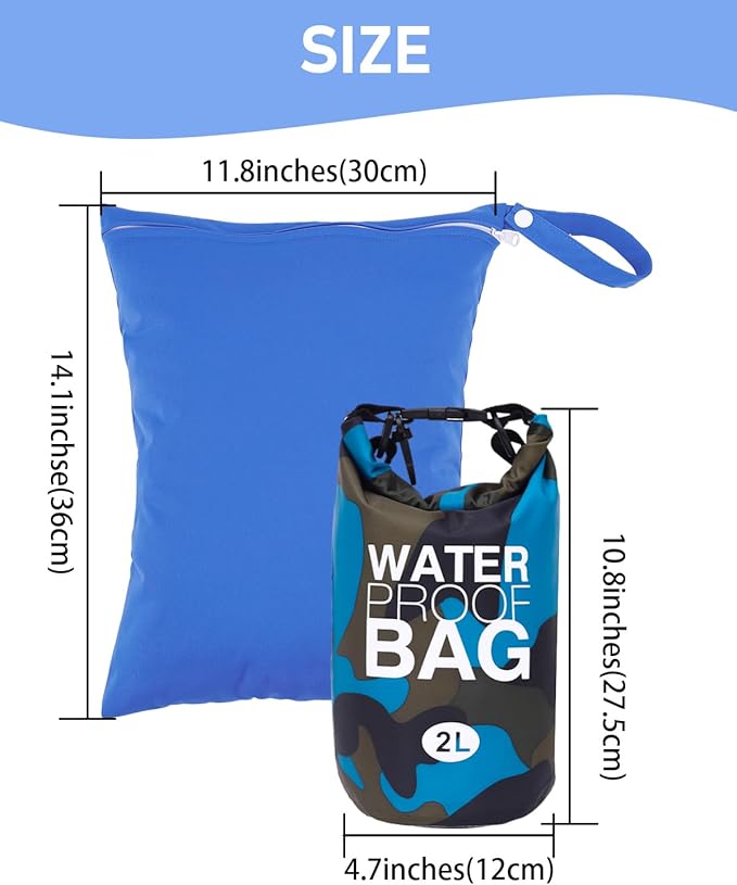 babygoal Waterproof Wet Bag and Dry Bag, Roll Top Waterproof Backpack Sack for Travel,Swimming,Kayaking, Beach, Rafting, Boating, Hiking, Camping and Fishing 2WLL05-B