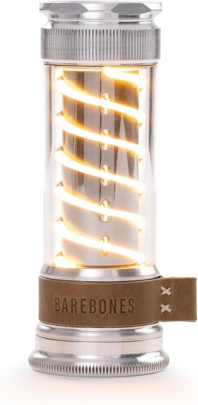 Barebones Edison Light Stick – Aluminum, USB Rechargeable LED Lantern and Flashlight with 7 Modes, 40+ Hour Run Time, Camping Essentials with Magnetic Base