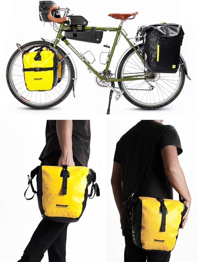 Rhinowalk 20L Bike Pannier Bag Waterproof Bicycle Rear Seat Trunk Bag for Cycling Bicycling Traveling Riding