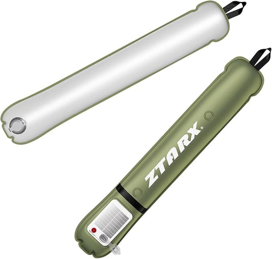 Inflatable Light Tube Video Light Stick, LED Solar Camping Light Portable and Foldable, USB Outdoor Photography Light，4 Types of Lighting