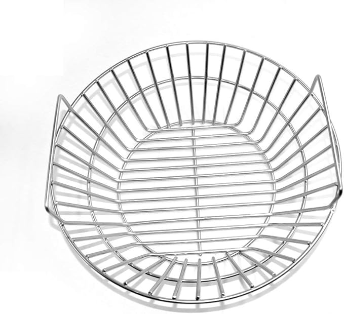 only fire #8537 Charcoal Ash Basket, Stainless Steel Charcoal Holder with Handles, Grilling Accessories, Fits Kamado Joe Classic