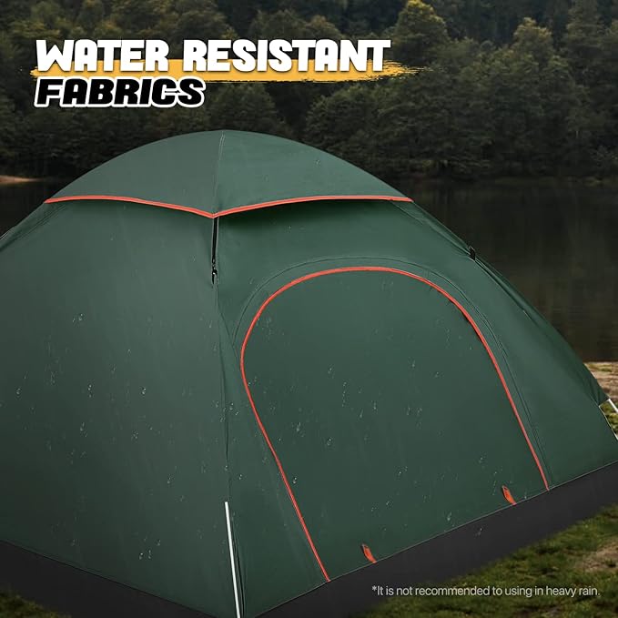 MoNiBloom 2 Person Dome Tent with Skylight, Ultralight Carry Family Tent Easy Set Up and Backpacking Tent with Lightweight Aluminum Alloy Frame for Adults Camping Hiking Outdoor Festivals, Blue