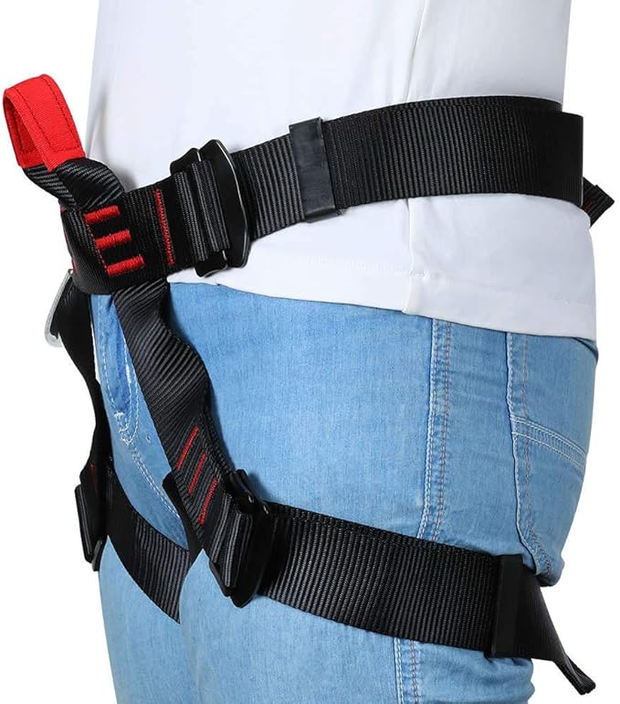 Climbing belts, Safe Seat Belts for Tree Climbing Outdoor Training Caving Rock Climbing Rappelling Equip - Half Body Guide belt for Women Man and Novice