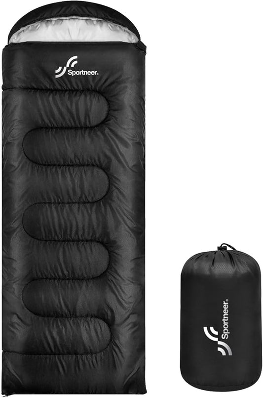 Sportneer Sleeping Bags for Adults, Warm & Cold Weather Sleeping Bag for Adults Kids Boys Girls - Lightweight Compact Camping Gear Equipment, Traveling, Backpacking, Hiking